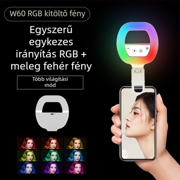 Clip-on LED világítás okostelefonhoz – három színhőmérséklet, újratölthető 3.7V akkumulátor, teljesítmény 10W alatt, hordozható világítás fényképezéshez és élő videózáshoz