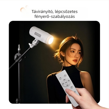 Fotózási kitöltő fény távirányítóval, 10-50W, 220V, függőleges rögzítés stúdiófotózáshoz