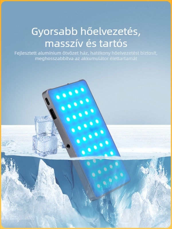 Mini kitöltőfény - Hordozható fotófény, kézi használat, 10W, többszintű beállítás