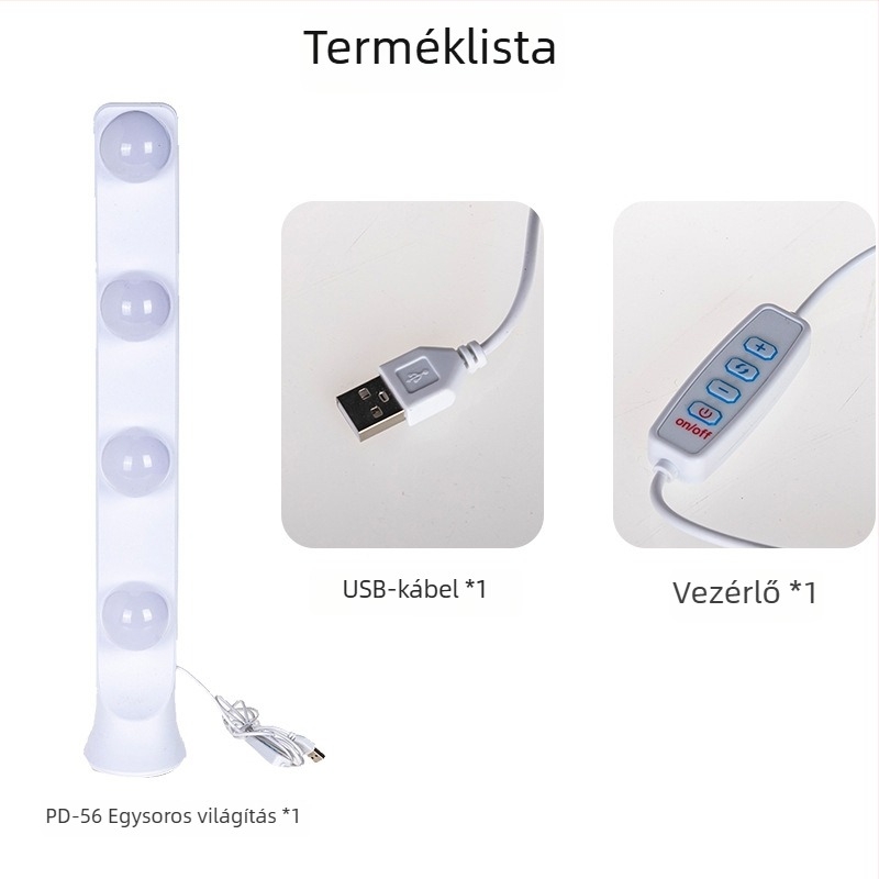 LED töltőfény asztali élő közvetítéshez PD56, 10W, 5V2A, három fényhőmérséklet