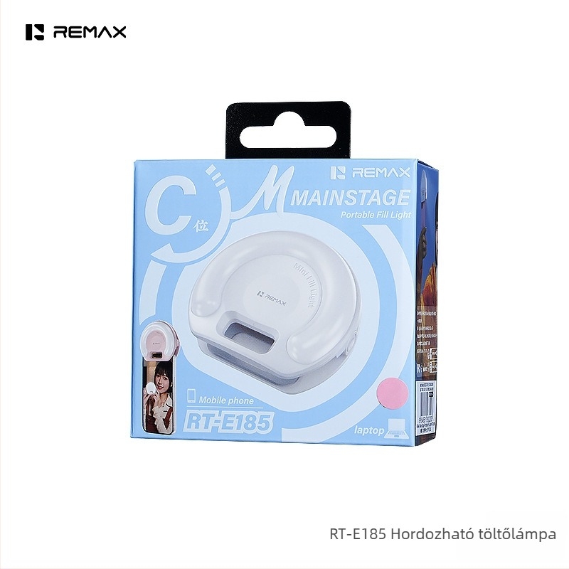 Remax Rt-e185 LED kitöltő fény, hordozható, <10W, 5500–5600K, élő közvetítéshez és videófelvételhez