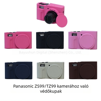 Panasonic ZS99/TZ99 kamerához készült szilikon védőburkolat — puha szilikon, kompatibilis ZS99 és TZ99, tömege 60 g, 2025-ben piacra került.