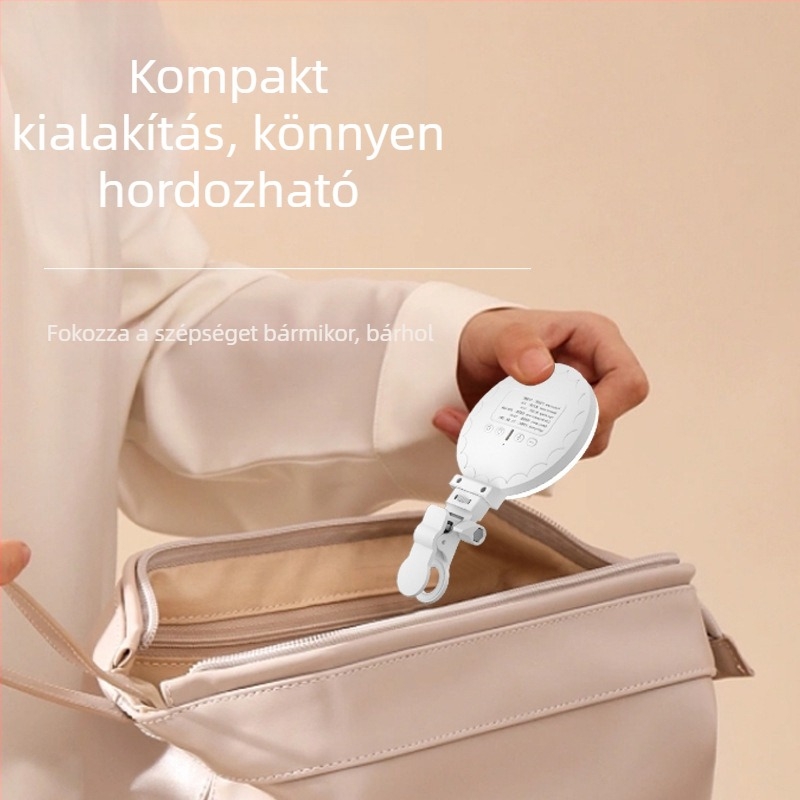Mini klipszes fény fotózáshoz – kézben tartható, három színhőmérséklet, 10W alatt, irodai, élő közvetítésre és szelfikhez
