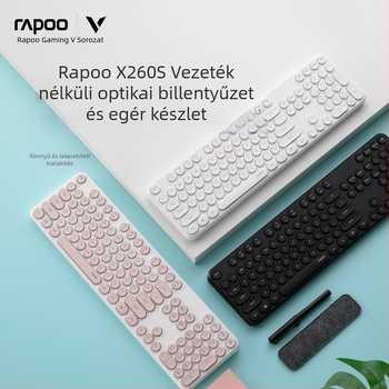 Rapoo Vezeték nélküli billentyűzet és egér készlet - 1000dpi optikai, vezeték nélküli kapcsolat