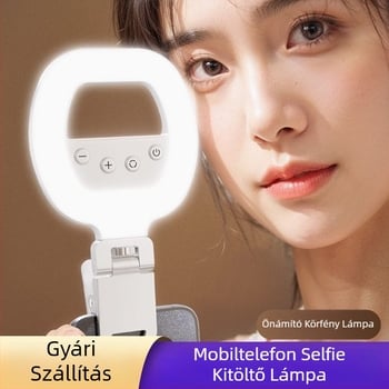 LED fény telefonhoz – hordozható kézi világítás fotózáshoz, szelfihez és élő adásokhoz; modell W60 RGB; állítható színhőmérséklet 2500K–9900K; teljesítmény 10W alatt; 3,7V