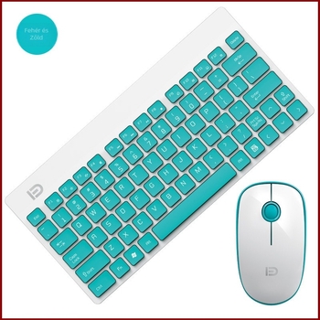 Vezeték nélküli billentyűzet- és egérkészlet, 1500 modell, USB, 1600 DPI, ergonómikus, notebook/otthon és iroda használatra