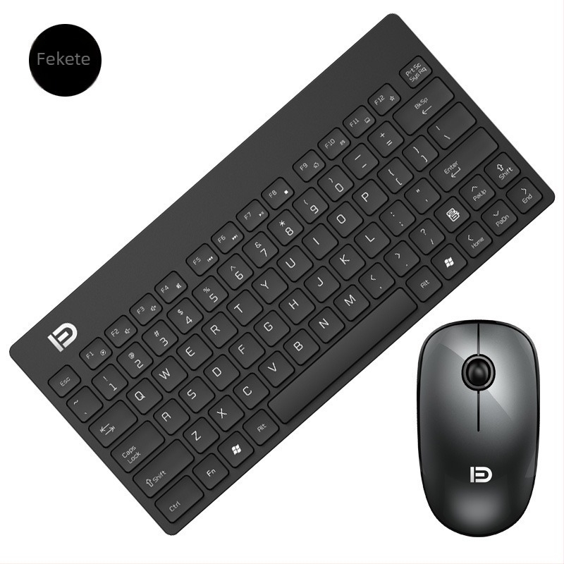 Vezeték nélküli billentyűzet- és egérkészlet, 1500 modell, USB, 1600 DPI, ergonómikus, notebook/otthon és iroda használatra
