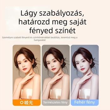 LED töltőfény panel élő adásokhoz és szépségvilágításhoz, PD62, asztali használatra, 5W, 5V, 2500–9900K