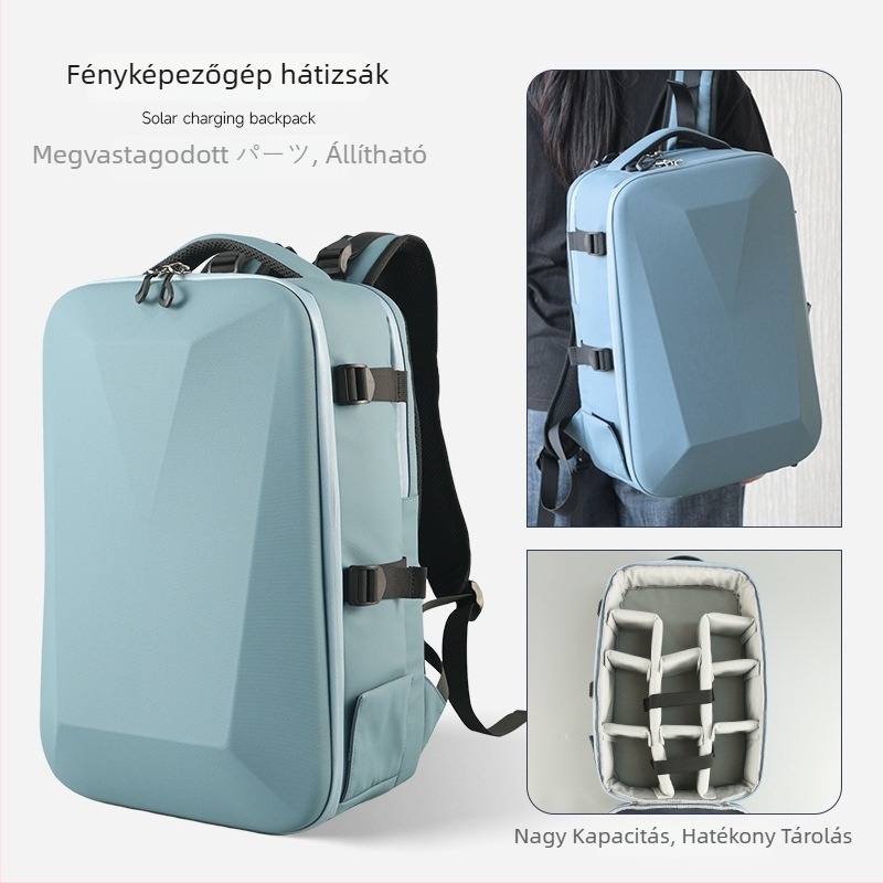 Poliészterből készült fényképezőgép hátizsák, EVA bélés, lélegző és vízálló, DSLR és mirrorless kamerákhoz