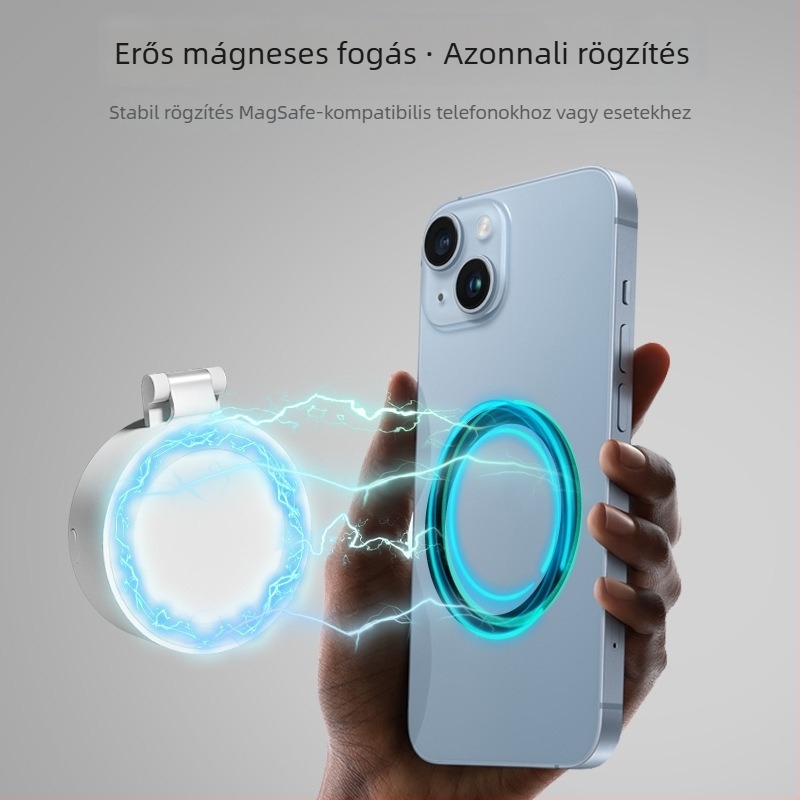 LED töltőfény élő közvetítéshez – kézben tartható, 5V, <10W, modell Y035, három színhőmérséklet, mágneses tükör és összecsukható tükör