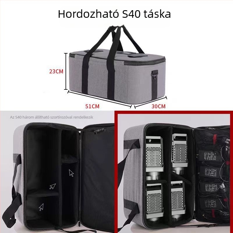 TUBAY vászon fotózás világítási felszerelés tároló táska (egyszeres/kétszeres lámpa), általános használatra, 2–2,8 kg, poliészter hálós bélés