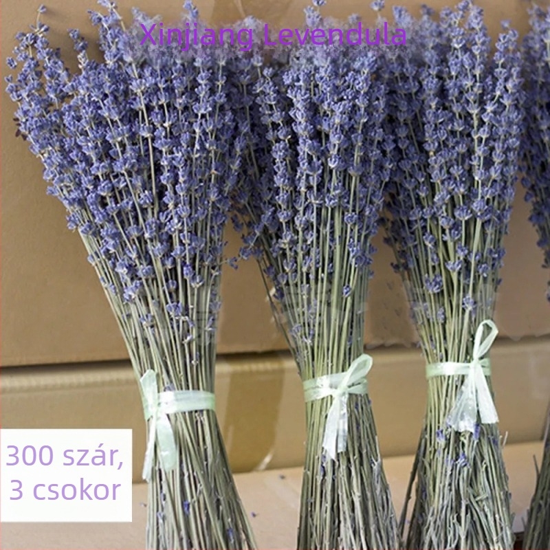 Levendulás virágcsokor, szárított virágok, natúr, színezés nélkül, szárított ágak, alkalmas aromaterápiára, csomagolás: OPP zacskó