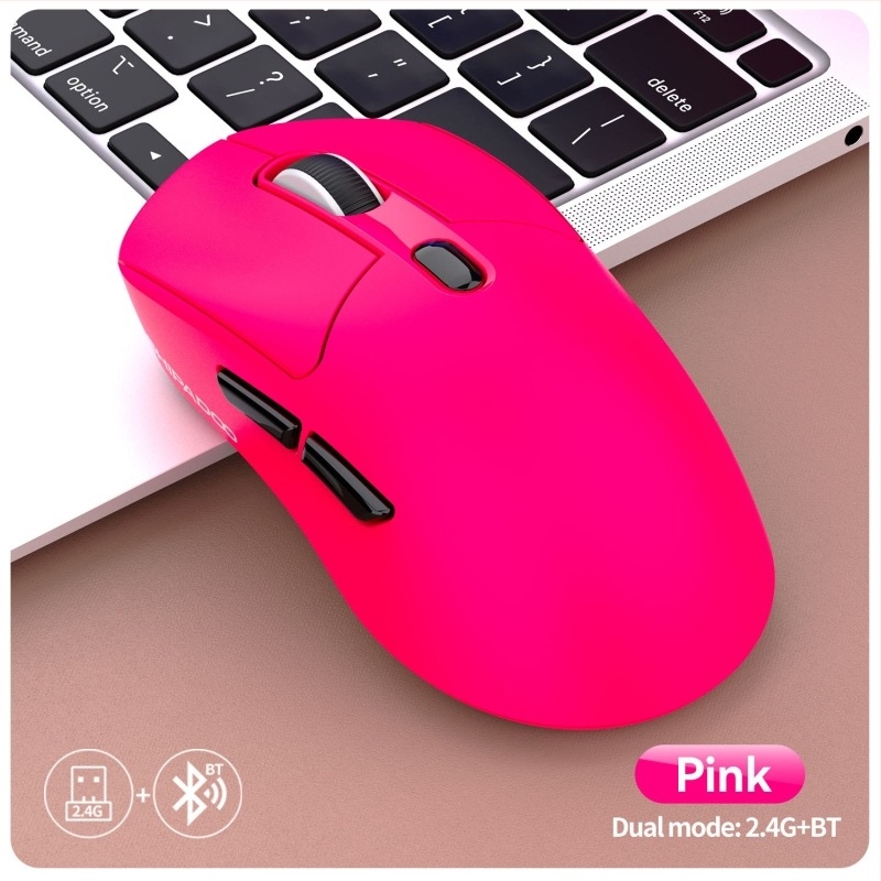 A7 két-módú vezeték nélküli gamer egér, 4800 DPI, 6 gomb, USB, 2.4G + Bluetooth, 10 m hatótáv, újratölthető Akkumulátor