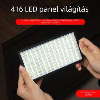 LED fotózási világítás – hordozható lapos panel élő szépségfelvételekhez, 10–50W, 5V, függőleges rögzítés