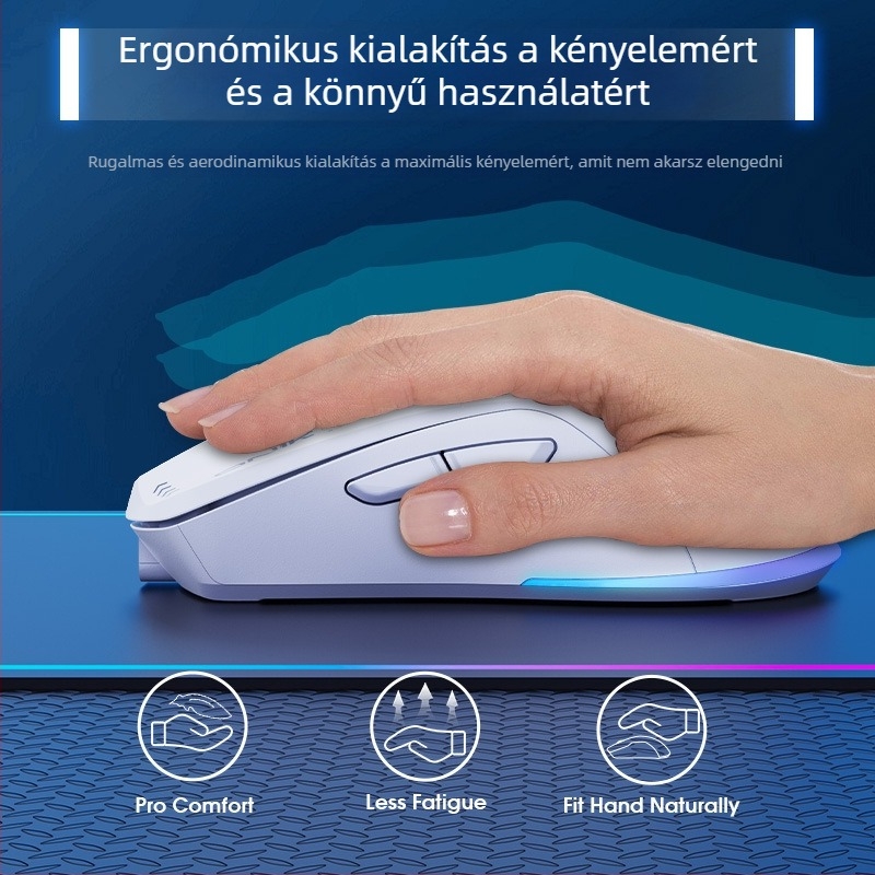 ONIKUMA CW917 vezeték nélküli egér (2.4GHz vezeték nélküli + USB kábeles, 7 gomb, DPI 5 szint, újratölthető, ergonómiai kialakítás)