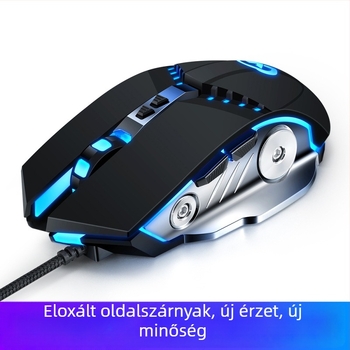 GM20 vezetékes optikai játék egér, 6 gomb, 1600 DPI, USB, 6 szintű DPI-szabályozás
