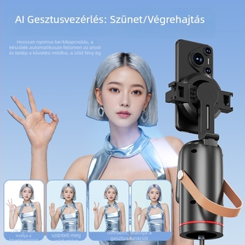 Willpai Gimbal Stabilizátor arc követéssel és 360° pan-tilttel, alkalmazás nélkül, műanyag ház, 252 g