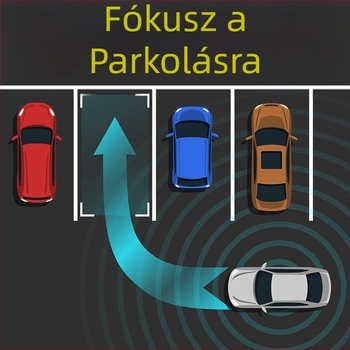 Látó hátrameneti parkolóradar LCD kijelzővel, 12V tápegység, 4 szenzor, -5°C-tól 60°C-ig működési hőmérséklet – Pontos észlelés, Biztonságos parkolás
