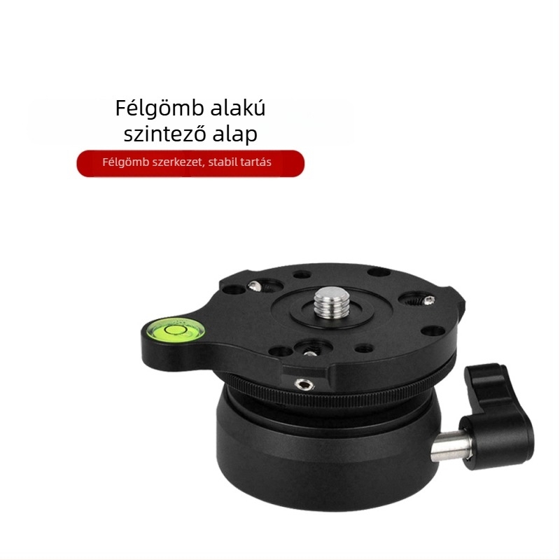 Hemisferikus Pan/Tilt fej DY-601/4, 3/8 hüvelykes standard csavar, alumíniumötvözet, 360° panoráma alap, mikro- vagy SLR kamerákhoz