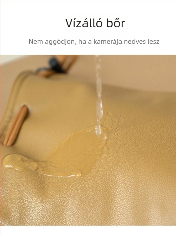 Tükör nélküli kamera táska, vízálló PU anyagból, vállon hordozható kialakítás, PU bélés, egy testhez való