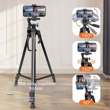 Asztali trípod 3D PTZ-vel, acél szerkezet, teherbírás 3 kg, gyorskioldó lemez