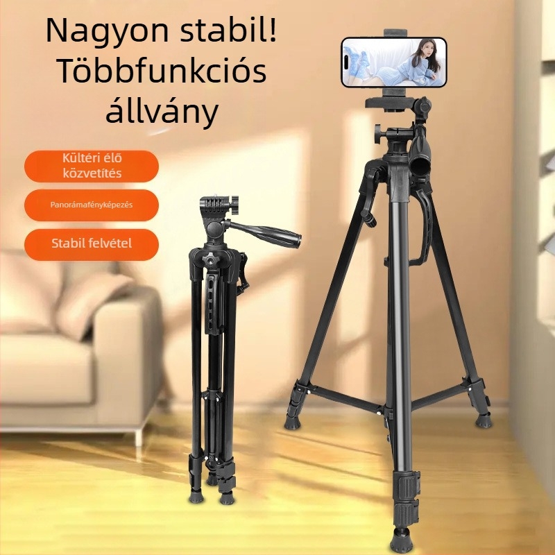 Asztali trípod 3D PTZ-vel, acél szerkezet, teherbírás 3 kg, gyorskioldó lemez