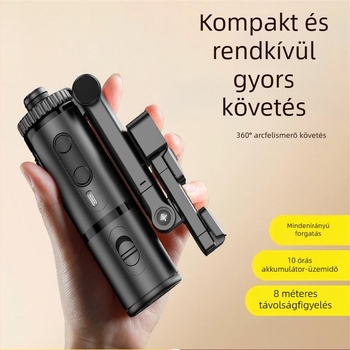 Utazó gimbal arckövetéssel és stabil felvétellel, 360° vízszintes és 360° függőleges forgás, hordozható, súly 800 g