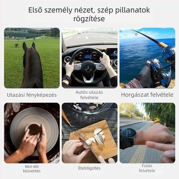 Nyakba akasztható telefon-tartó mágneses első személyes perspektívával élő közvetítéshez, műanyag kivitelben, alkalmas kerékpározáshoz, horgászathoz és szabadtéri sportokhoz
