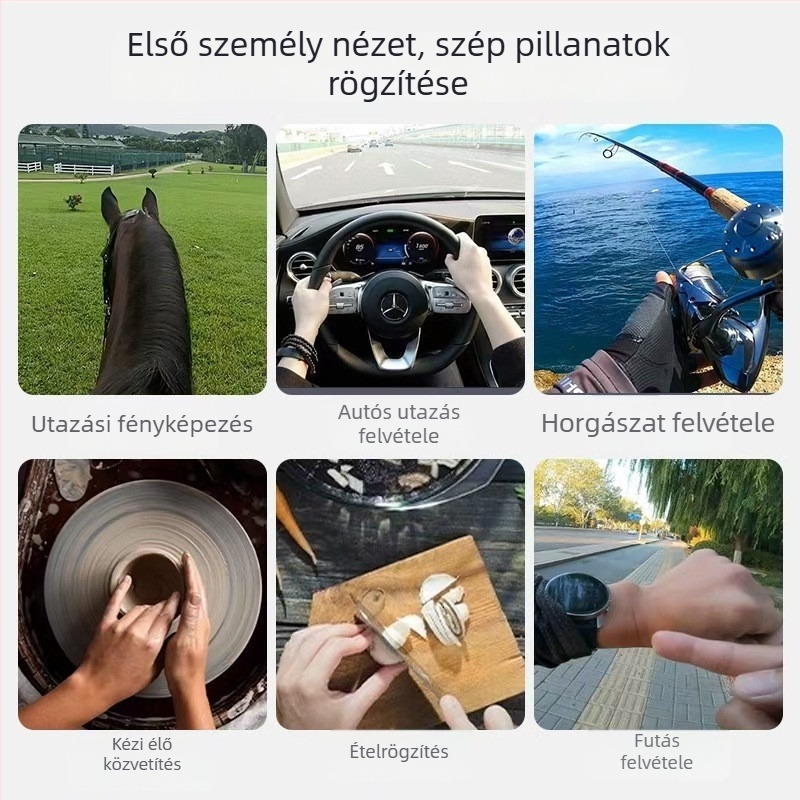 Nyakba akasztható telefon-tartó mágneses első személyes perspektívával élő közvetítéshez, műanyag kivitelben, alkalmas kerékpározáshoz, horgászathoz és szabadtéri sportokhoz
