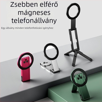 Összecsukható telefon-tartó, ABS anyag, egyszerű kivitel, testreszabás támogatott, semleges márka