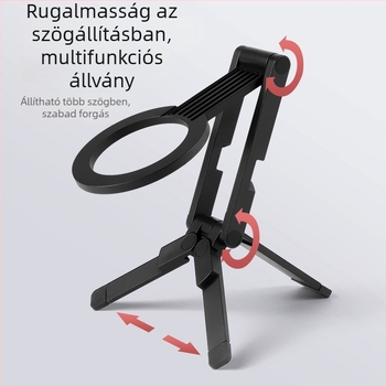 Összecsukható telefon-tartó, ABS anyag, egyszerű kivitel, testreszabás támogatott, semleges márka