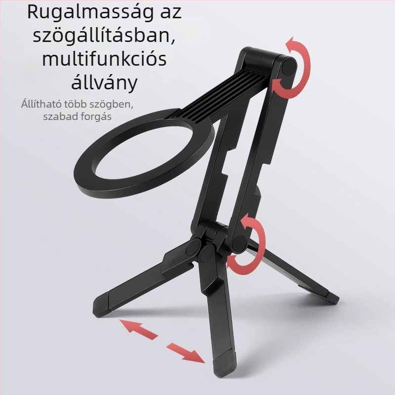 Összecsukható telefon-tartó, ABS anyag, egyszerű kivitel, testreszabás támogatott, semleges márka