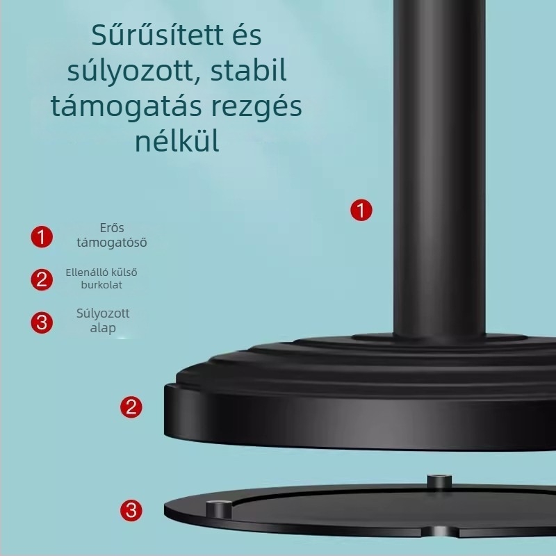 Asztali állvány mobiltelefonokhoz élő közvetítéshez, hordozható klipsz-tartó, univerzális, műanyag kivitelezés