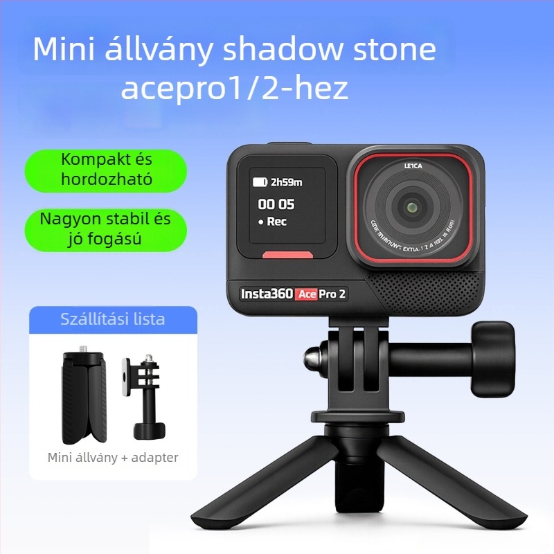 Insta360 Ace Pro 1/2-hoz, 3 részes, ABS szerkezet, gömbfej, teherbírás 2–5 kg