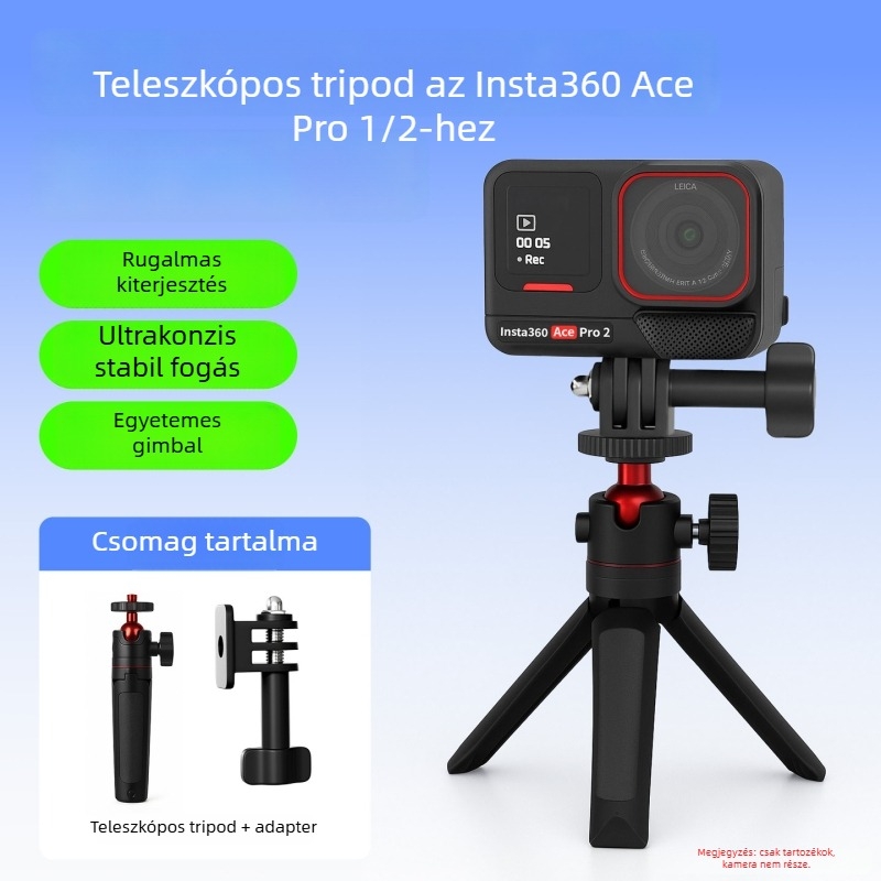 Insta360 Ace Pro 1/2-hoz, 3 részes, ABS szerkezet, gömbfej, teherbírás 2–5 kg