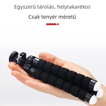 Rugalmas állvány kamera és telefonhoz – PP anyag + szivacs + vaslemez, általános kompatibilitás, utazáshoz ideális, testreszabható