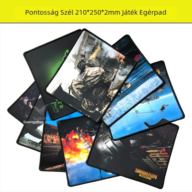 Gaming és irodai egérpad, élszéli zárású precíziós éllel, csúszásmentes, anyag: gumi és szövet, modell L-11