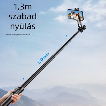 C20 Mágneses Selfie állvány távirányítóval és beépített fénnyel élő közvetítéshez — telefon tartó asztali vagy padlón használható, Bluetooth