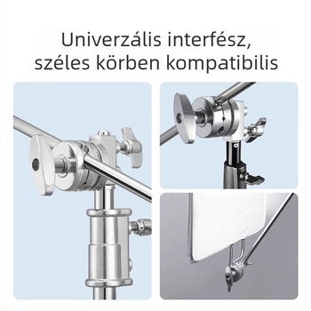 Fotózás Mágikus kar C típusú kerettel, alumínium ötvözetből, univerzális csipesz, mágikus fej és lámpatartó forgó tányérral