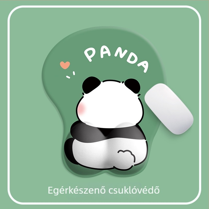 Egérpad csuklótámaszzal, kétoldalas, gumialap, hidegformázás, logónyomtatás