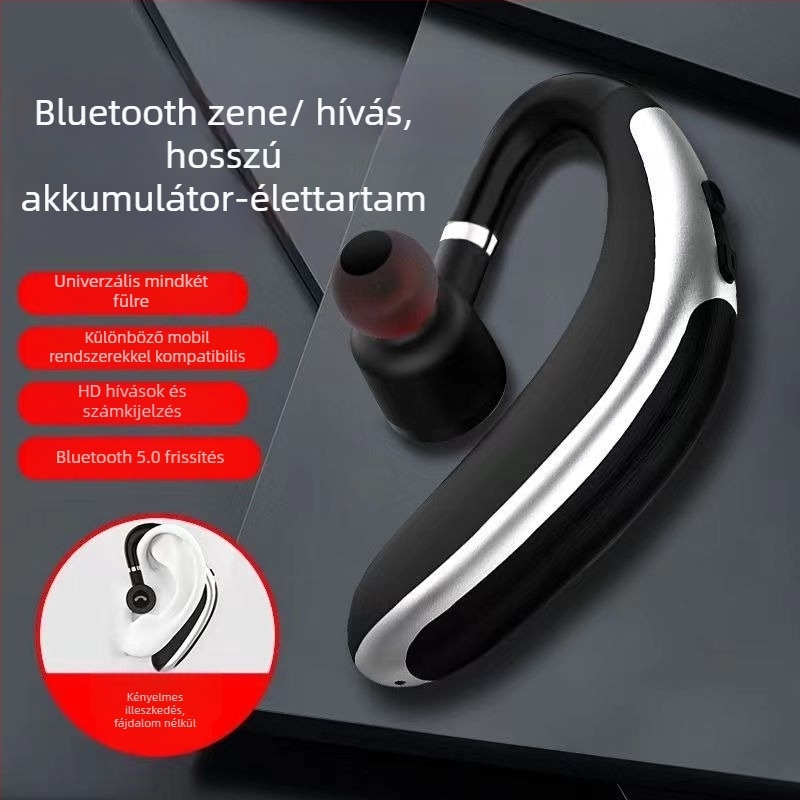 Igazi vezeték nélküli Bluetooth fülhallgató fülre akasztó dizájnnal, Bluetooth 5.0, zajszűrés, gyors töltés