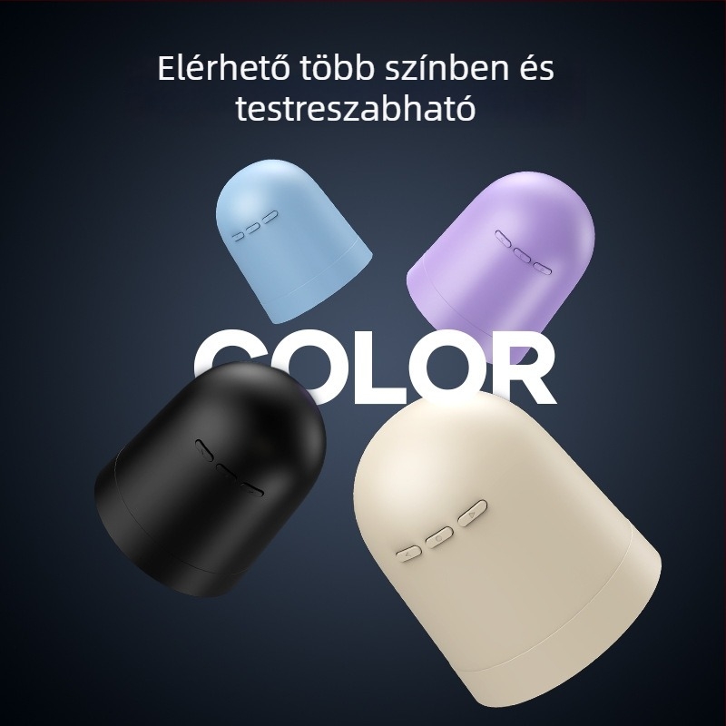 Hordozható Bluetooth hangszóró mágneses talppal és makaron formájú dizájnnal (Bluetooth 5.3, 5W, IPX5, 800–1000 mAh, hatótávolság 10 m)