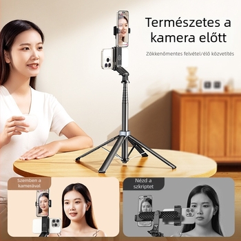 Little Day élő adáshoz való telefon tartó teleprompterrel, univerzális alumínium tripod a szelfihez