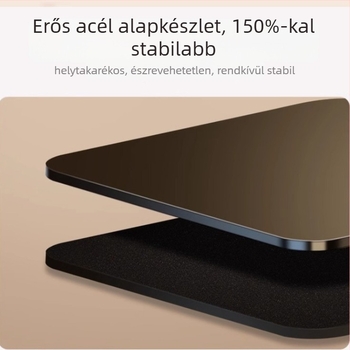 Fémes asztali állvány okostelefonhoz és tablethez, univerzális modell, felső felvételhez, rezgéscsillapító, cantilever kialakítás