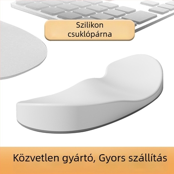 Irodai csuklótámasz párna – szilikon, csúszásmentes, vízálló, könnyen tisztítható; modell Q8, körülbelül 40 g, egyoldalas