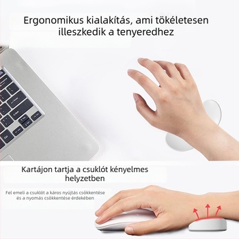 Irodai csuklótámasz párna – szilikon, csúszásmentes, vízálló, könnyen tisztítható; modell Q8, körülbelül 40 g, egyoldalas