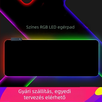 Játék egérpad RGB világítással, vastagított, csúszásmentes, gumi+szövet, logó nyomtatás, OEM testreszabás