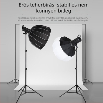Kalin fotóstativ világításhoz, vasból, 3 részes, 31/27/24 mm csövek, teher 5 kg