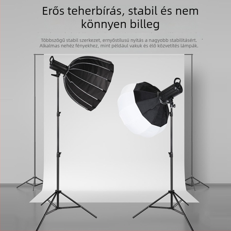 Kalin fotóstativ világításhoz, vasból, 3 részes, 31/27/24 mm csövek, teher 5 kg