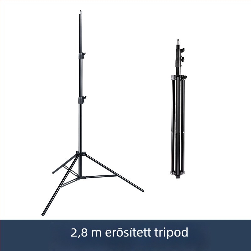 Kalin fotóstativ világításhoz, vasból, 3 részes, 31/27/24 mm csövek, teher 5 kg